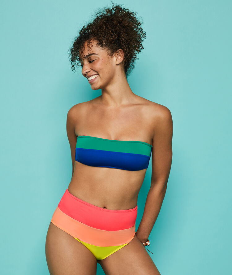 Top de bikini sin tirantes verde esmeralda colorsurfiz vert émeraude.