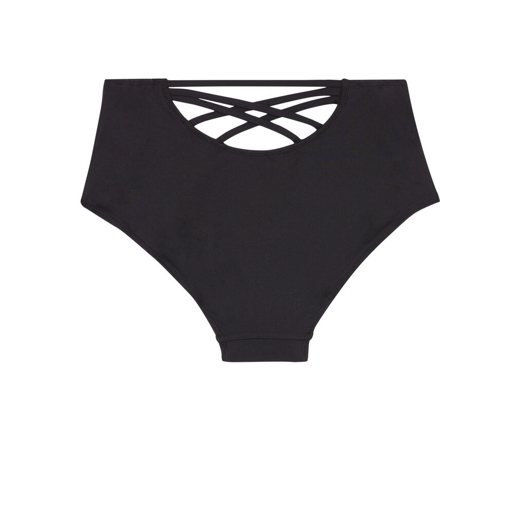 Parte de abajo de bikini braguita de talle alto - negro negro.