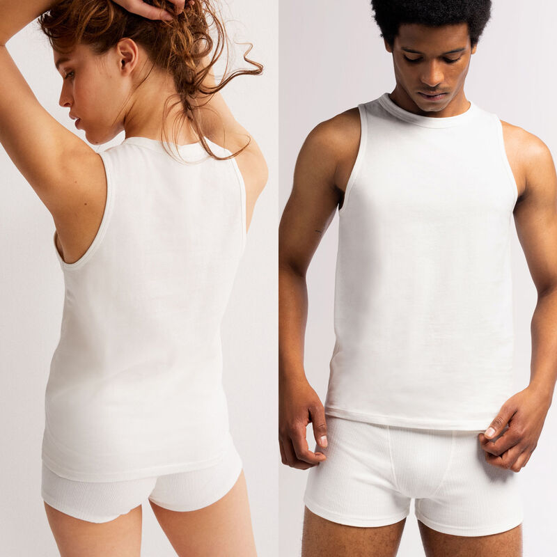 Top sin mangas unisex de punto - beige Top sin mangas unisex de punto - beige;