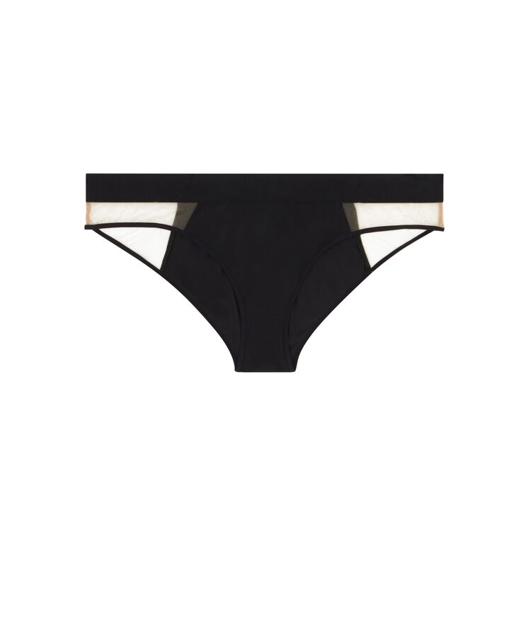 Braguita culotte de tul - negra negro.