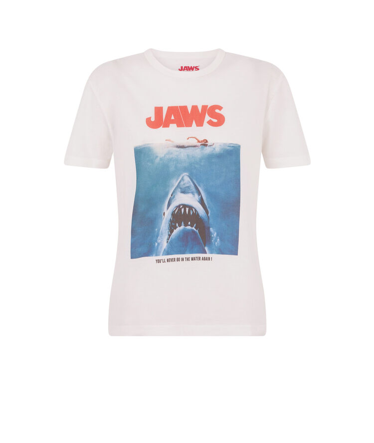 Camiseta de manga corta jawsiz blanc.