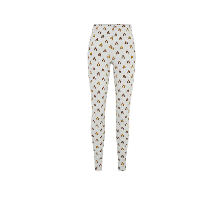 Leggings de punto con estampado chip y chop tatiz gris claro.
