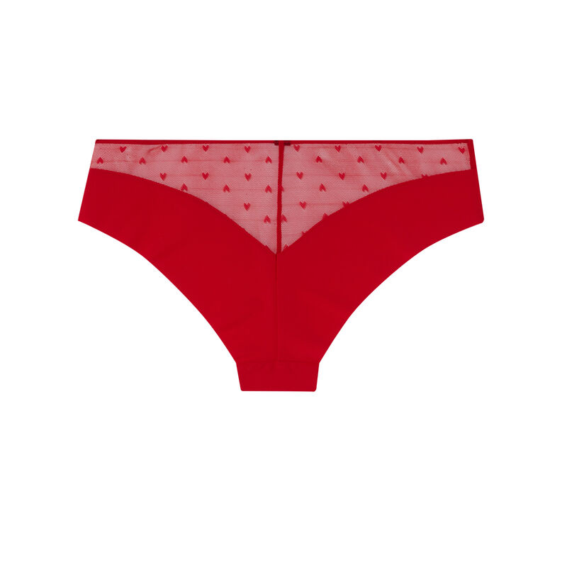 braguita culotte con encaje de corazoncitos - roja braguita culotte con encaje de corazoncitos - roja;