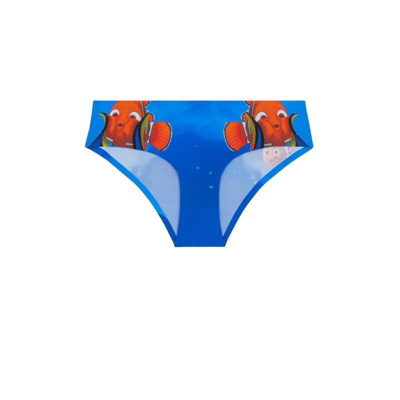 Braguita brasileña de microfibra con estampado de Nemo - azul Braguita brasileña de microfibra con estampado de Nemo - azul ;