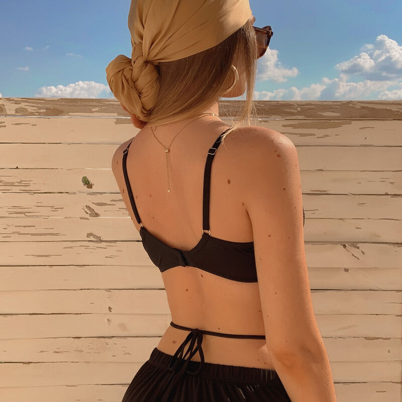 Sujetador con efecto corset - negro Sujetador con efecto corset - negro;