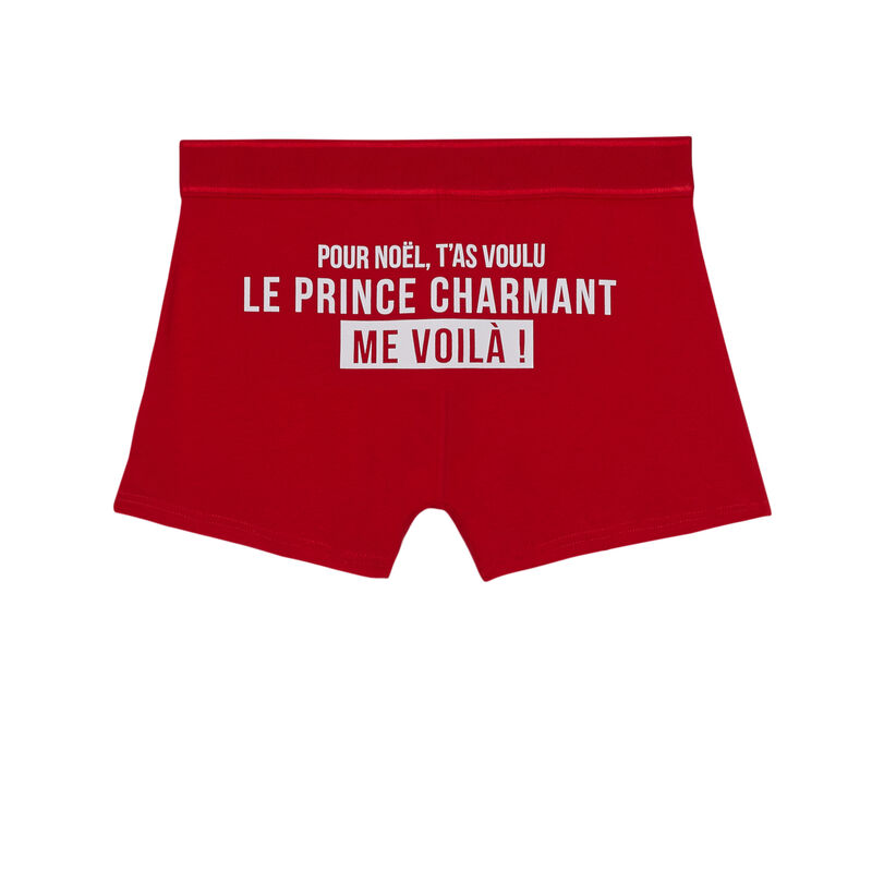 boxer à message prince charmant me voilà - rouge boxer à message prince charmant me voilà - rouge;