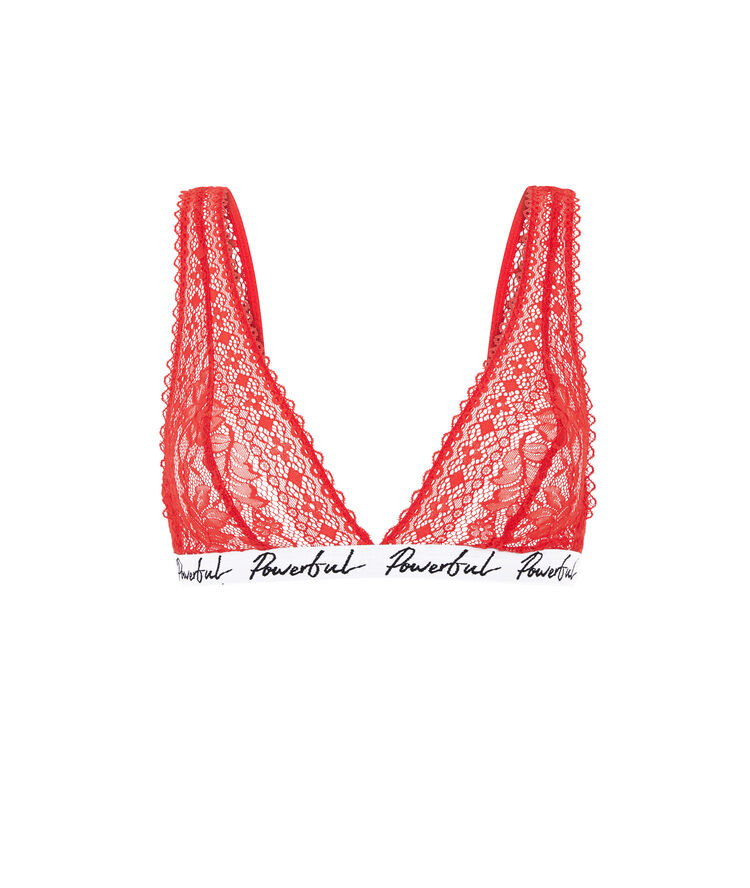 Sujetador brassière en encaje sin aros thrilliz rouge.