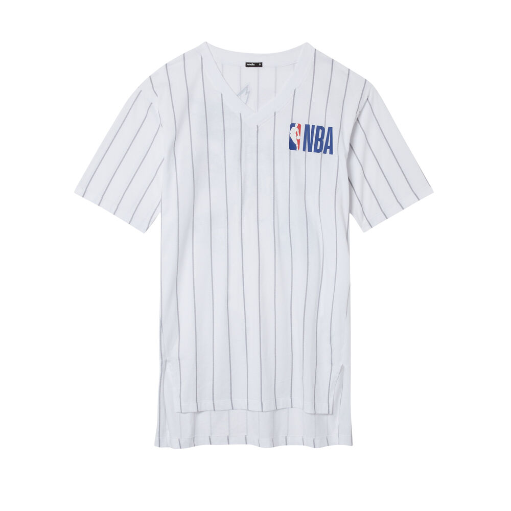 Camiseta larga de cuello de pico equipo nba - blanc blanco.