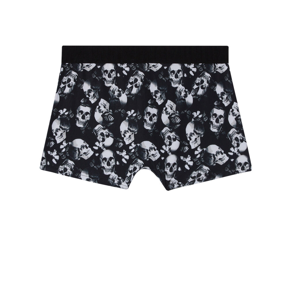 Bóxer con estampado de calavera - negro negro.