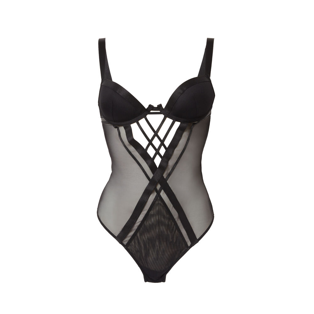 Body con lazo aya x undiz - negro negro.