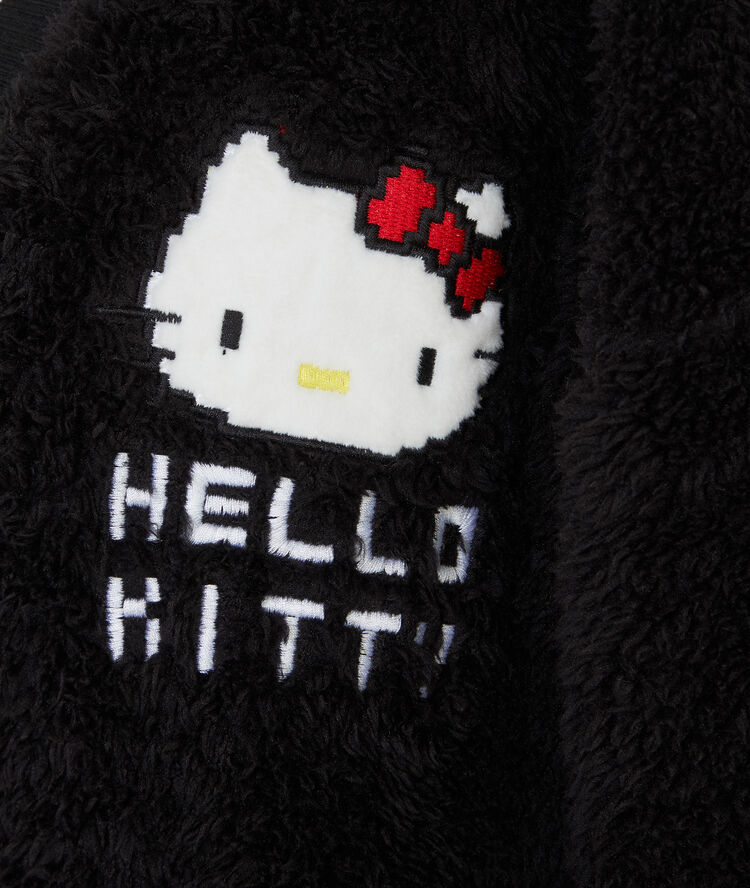 Chaqueta polar con parche de hello kitty polakittiz noir.