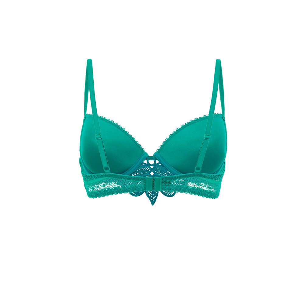 Sujetador push-up de encaje - verde verde.
