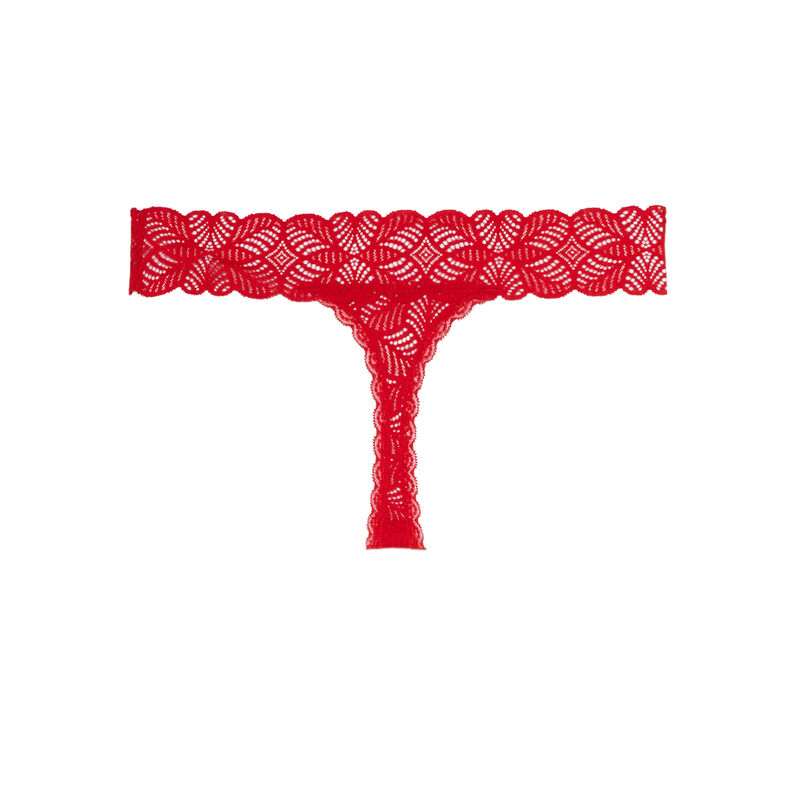Braguita tanga totalmente de encaje - roja Braguita tanga totalmente de encaje - roja;