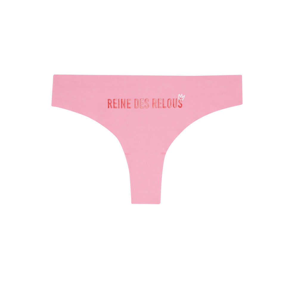 Braguita culotte con mensaje reine des relou - rosa rosa.