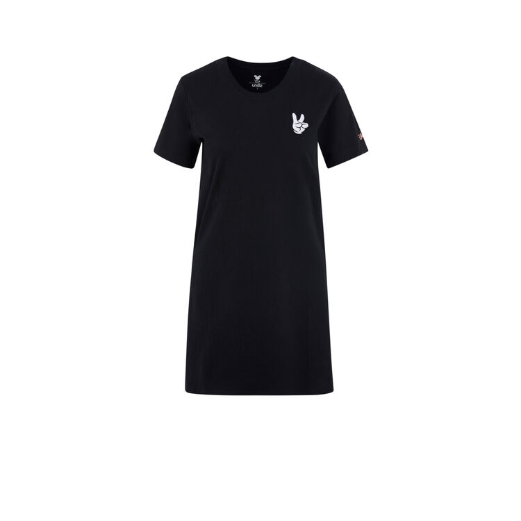 Top de manga corta con estampado mickey blackmickiz negro.