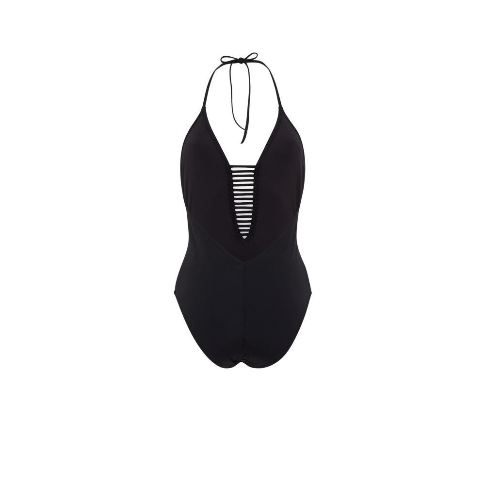 Bañador de una pieza liso - negro negro.