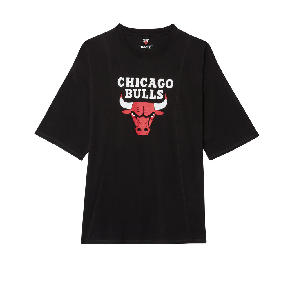 Top oversize chicago bulls - negro negro.