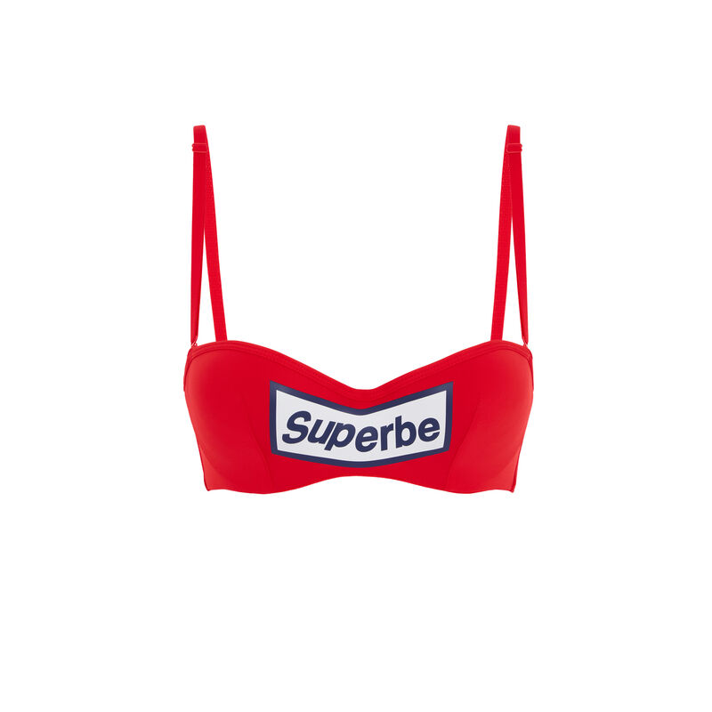 Sujetador bandeau rojo superbiz Sujetador bandeau rojo superbiz;