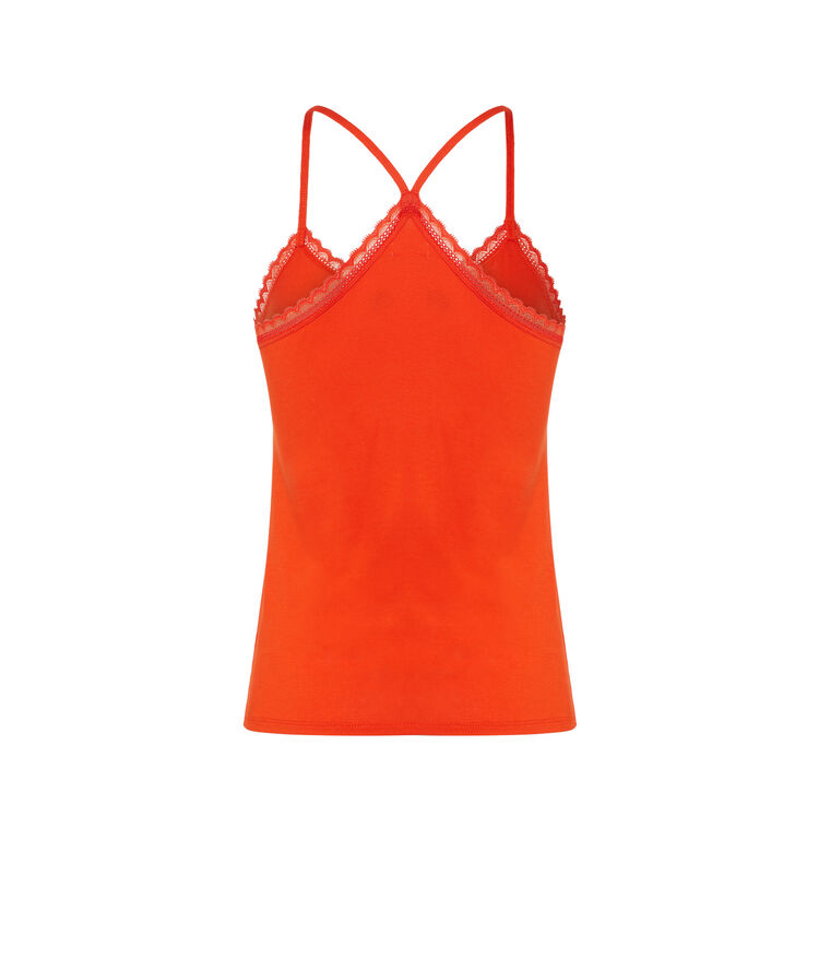 Top de punto con tirantes finos - rojo rojo.