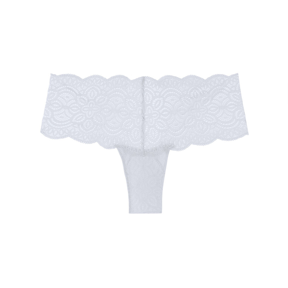 Braguita culotte toda de encaje - blanca blanco.