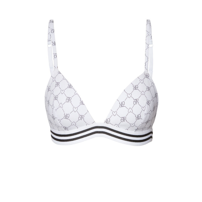 Sujetador sin aros con cinta elástica - blanco Sujetador sin aros con cinta elástica - blanco;