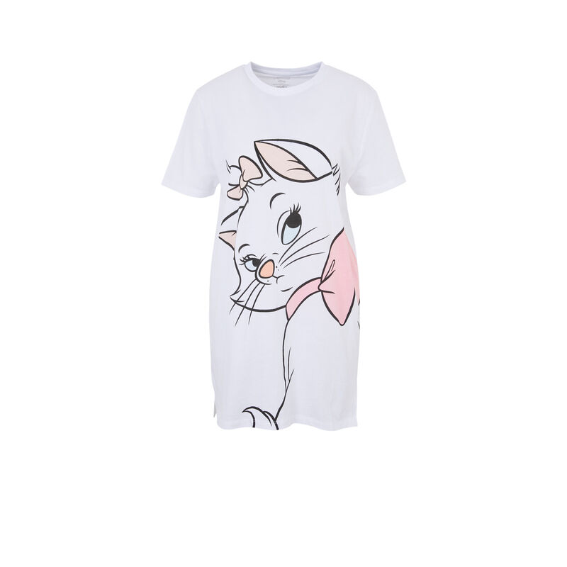 Túnica de manga corta con estampado de maría de los aristogatos mariblaziz blanco.