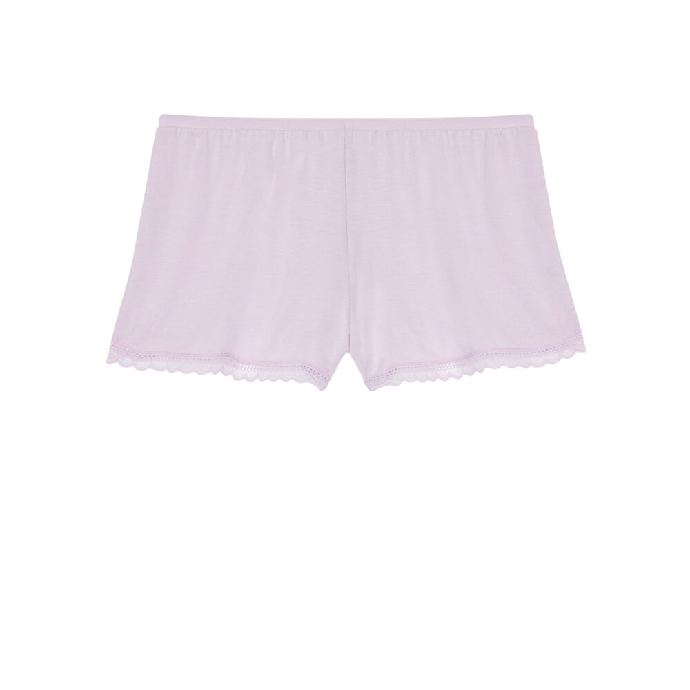 Shorts lisos de punto - morado morado.