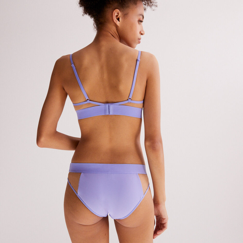 Braguita culotte con banda - azul azul.