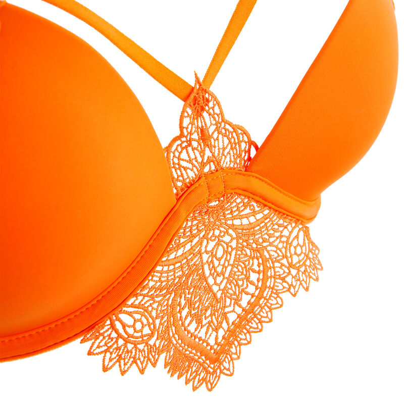 Sujetador push-up de micro con efecto tatuaje tattoogirliz orange.