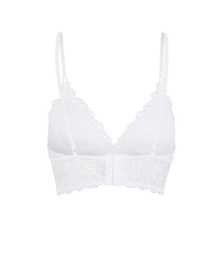 Sujetador triángulo push-up de encaje - blanco blanco.
