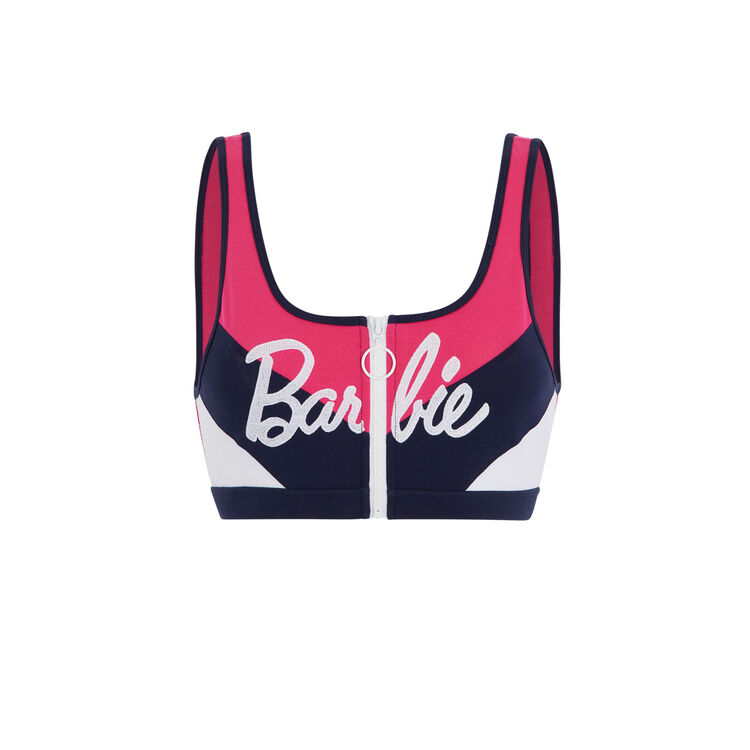 Sujetador con cremallera con logo barbie pinkbarbiz fucsia.