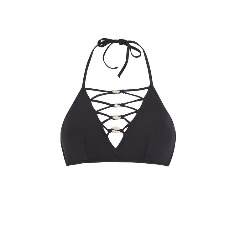 Parte de arriba de maillot de baño negro pachucaniz negro.