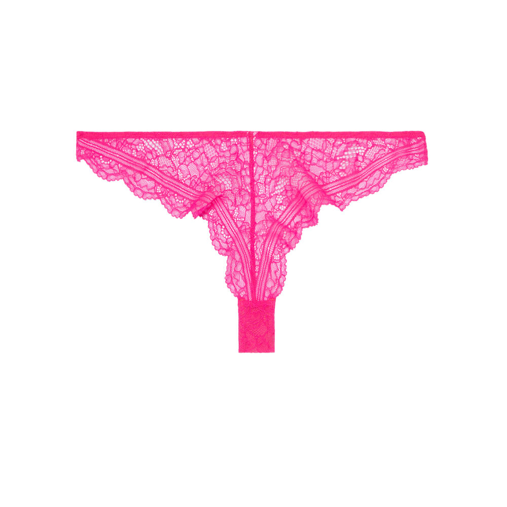 Braguita brasileña de encaje - rosa rosa.
