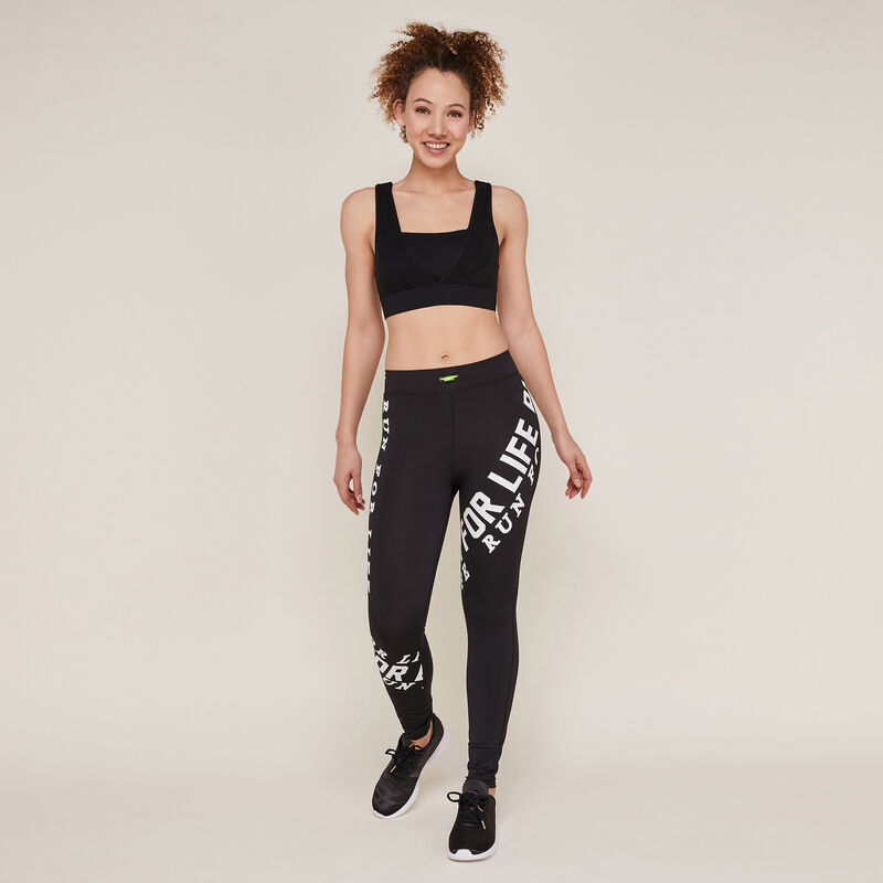 Legging deportivo negro con mensaje Legging deportivo negro con mensaje ;
