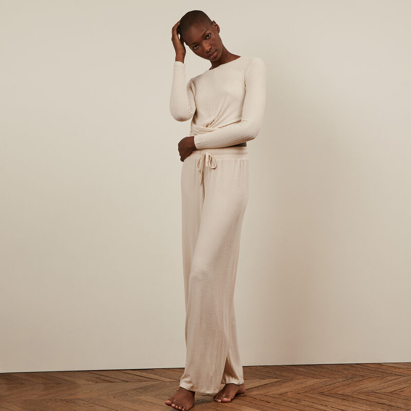 Pantalón ancho - blanco roto Pantalón ancho - blanco roto;
