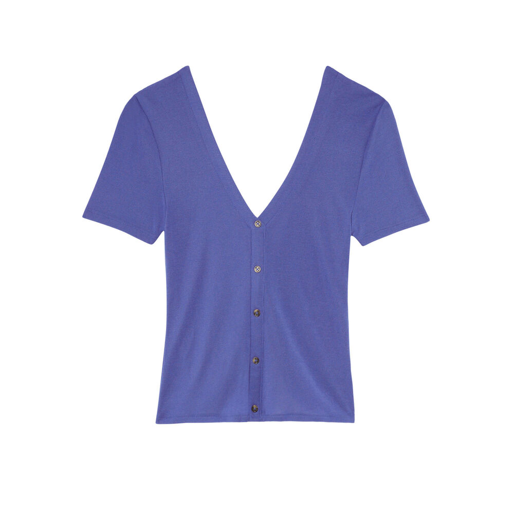 Top de manga corta - morado morado.