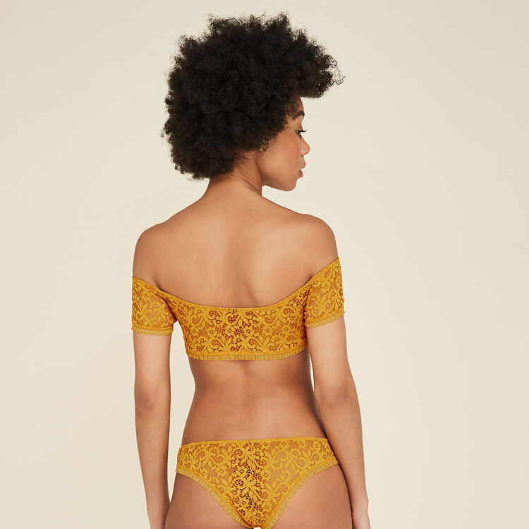 Sujetador sin tirantes ocre dorothiz yellow.