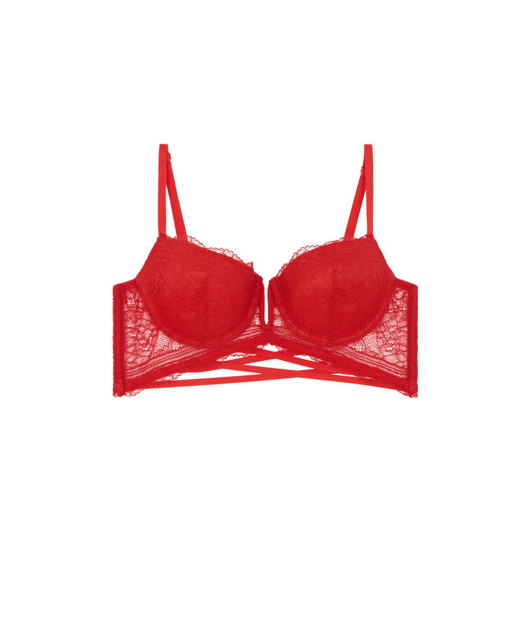Sujetador corpiño de aumento everydayiz rojo.