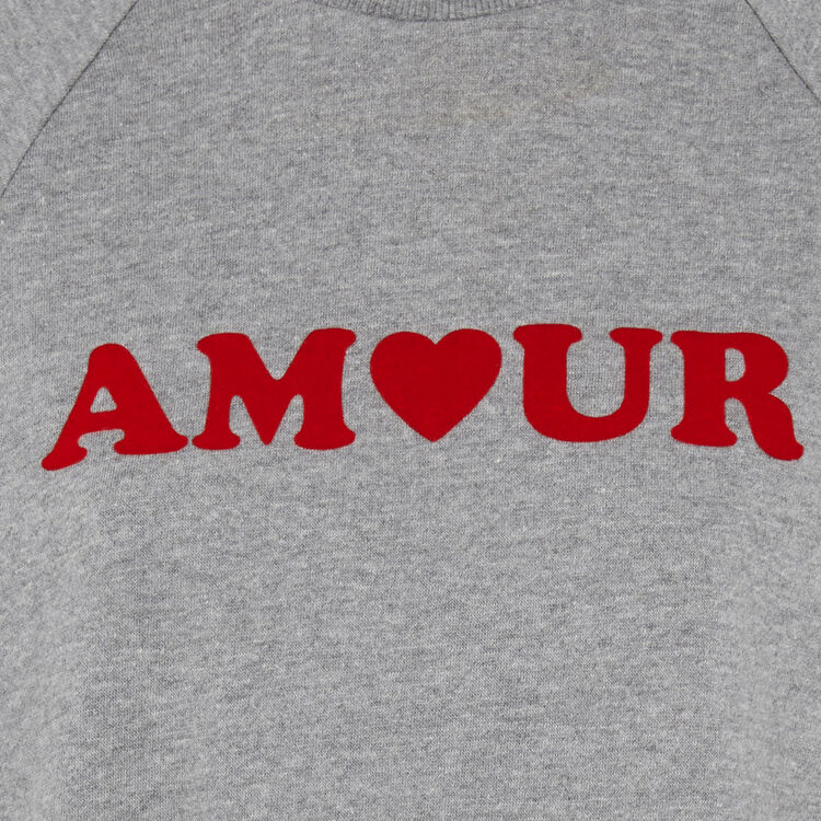 Sudadera gris amoureusiz Sudadera gris amoureusiz;