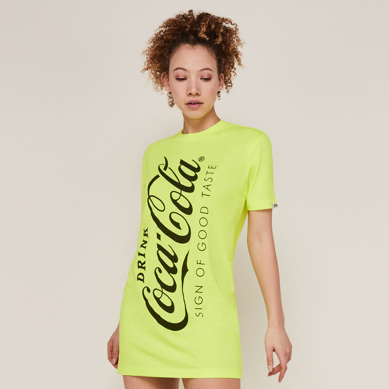 Túnica de Coca-cola amarillo fluorescente Túnica de Coca-cola amarillo fluorescente;