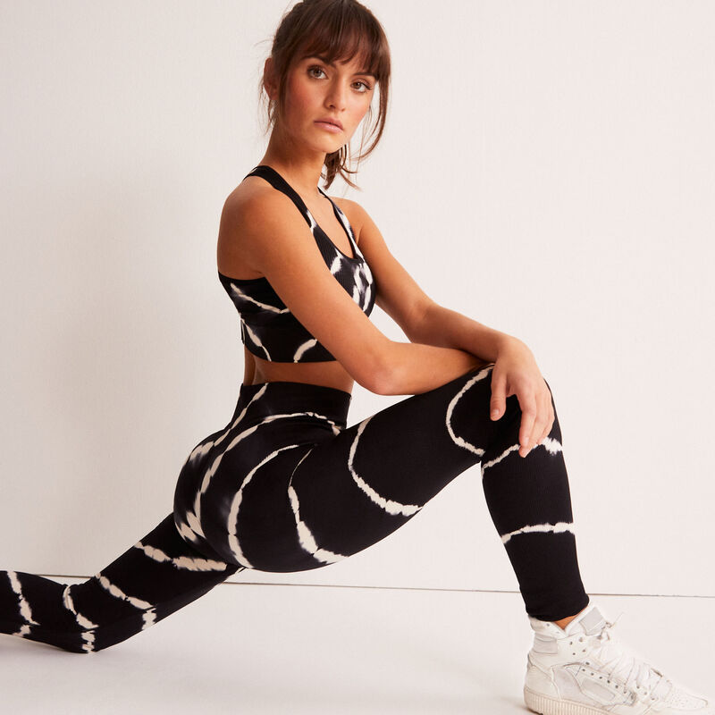 Leggings deportivos con efecto tie and dye - negro Leggings deportivos con efecto tie and dye - negro;