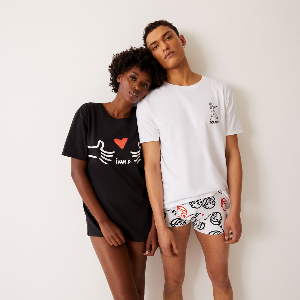 Top con estampado ivan peev - negro negro.