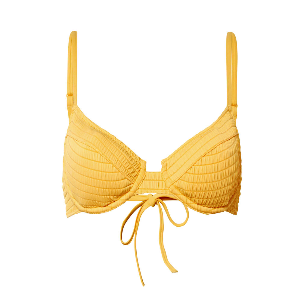Parte de arriba de bikini corbeille con efecto gofrado - amarillo amarillo.
