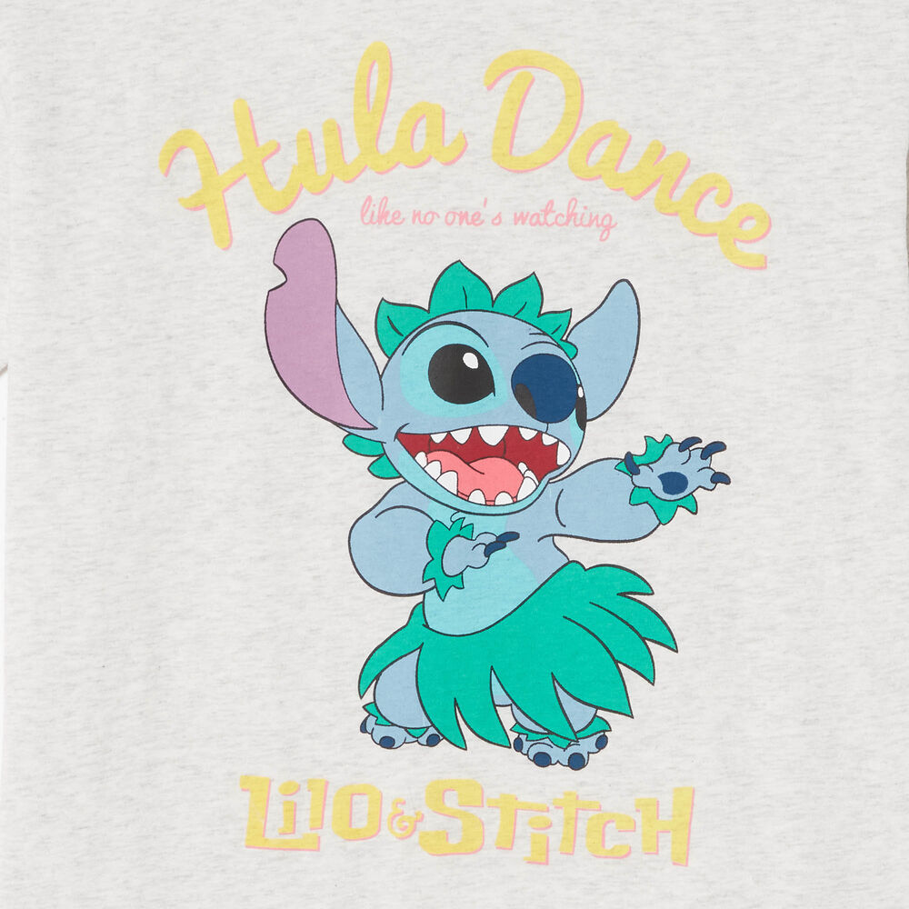 Top con estampado de stitch hula dance - crudo crudo.