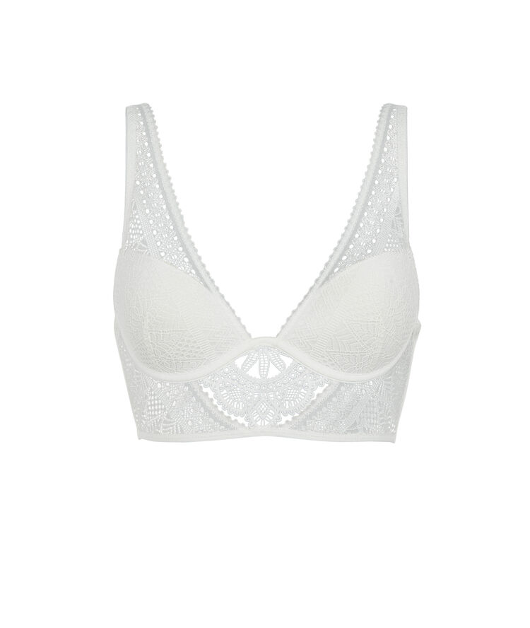 Sujetador corpiño push-up blanco blanco.