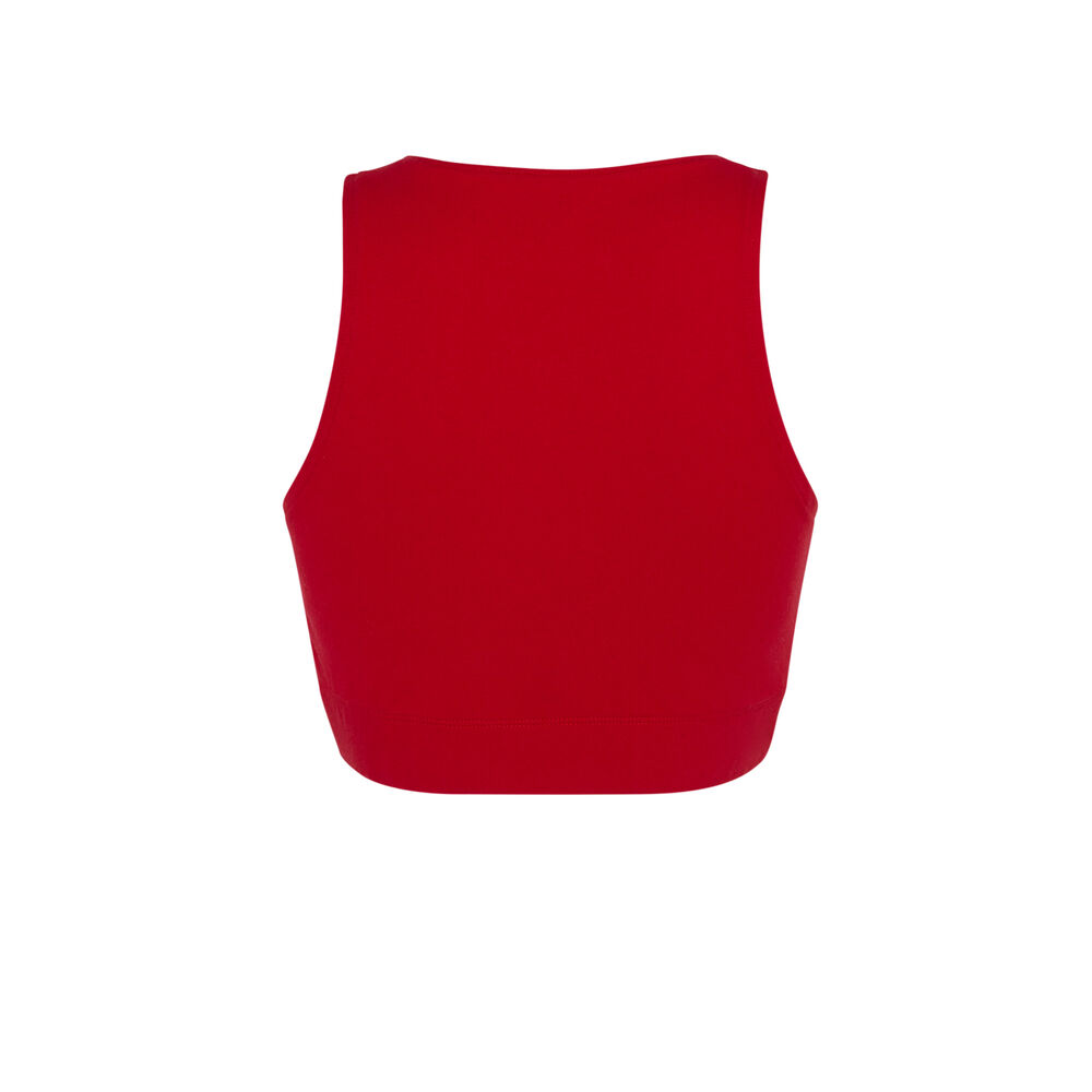 Crop top a rayas élite - blanco blanco.