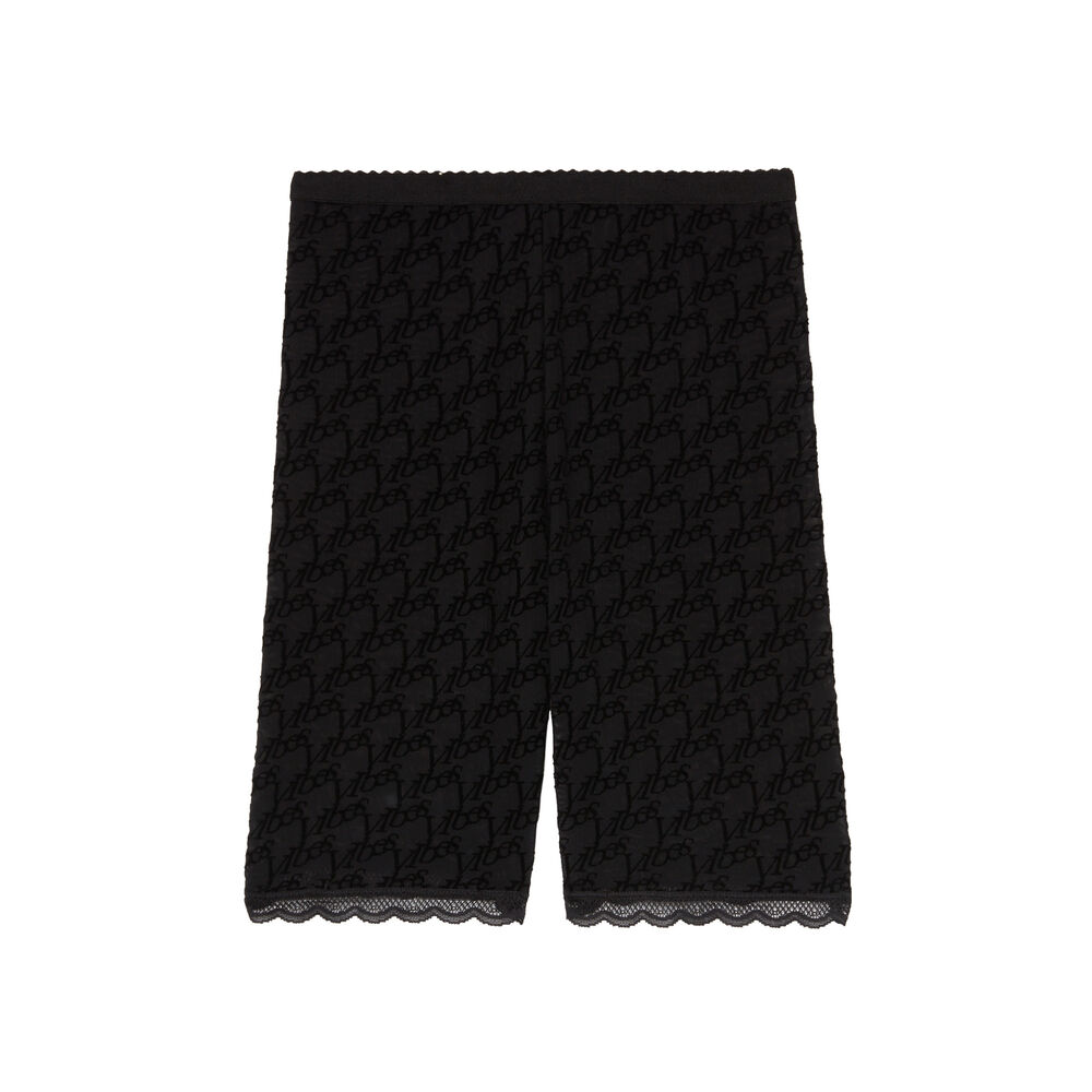 Pantalón ciclista con monograma de rejilla - negro negro.