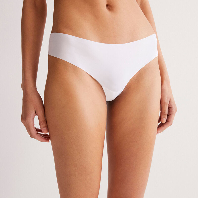 Braguita culotte con encaje atrás - blanco Braguita culotte con encaje atrás - blanco;