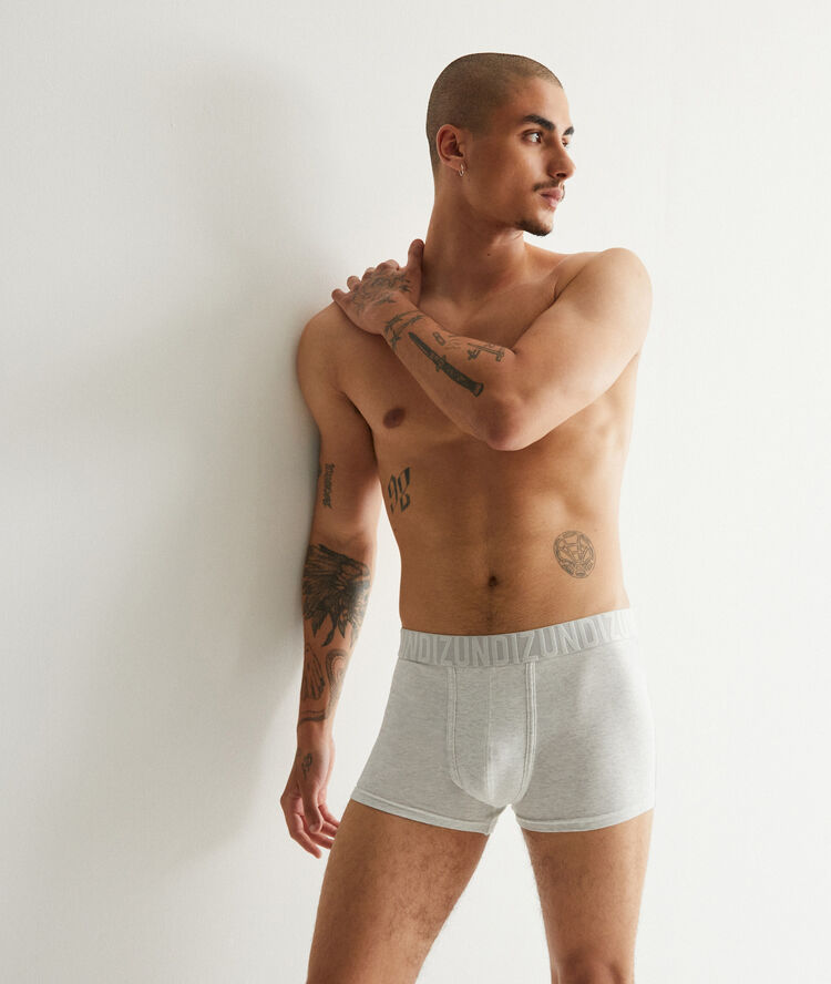 B&oacute;xer gris oreliz gris clair.