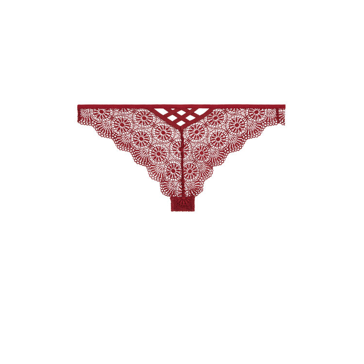 Tanga de encaje totoiz burdeos.